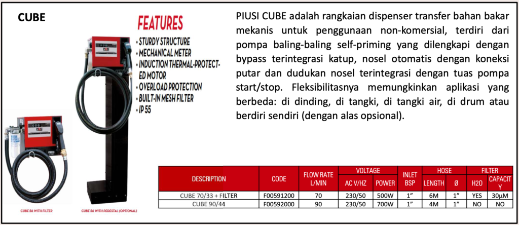 Main dealer PIUSI Indonesia - CUBE PIUSI