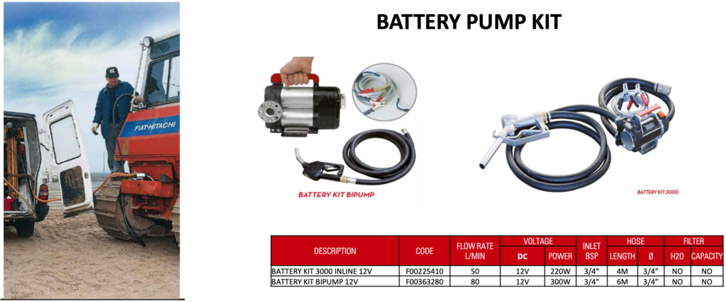 Dealer PIUSI Indonesia - Battery Pump Kit